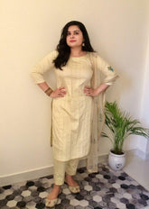 Almond Cotton Suit Set